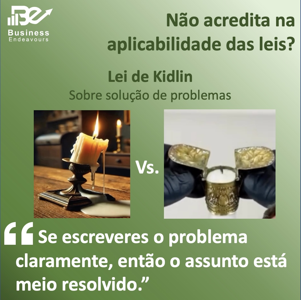 Está a Resolver o Problema Certo? – A Lei de Kidlin